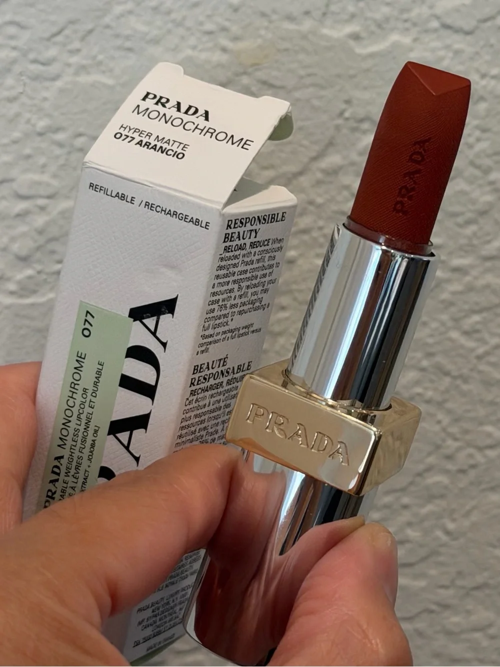 NIB Prada Monochrome Hyper Matte Lipstick